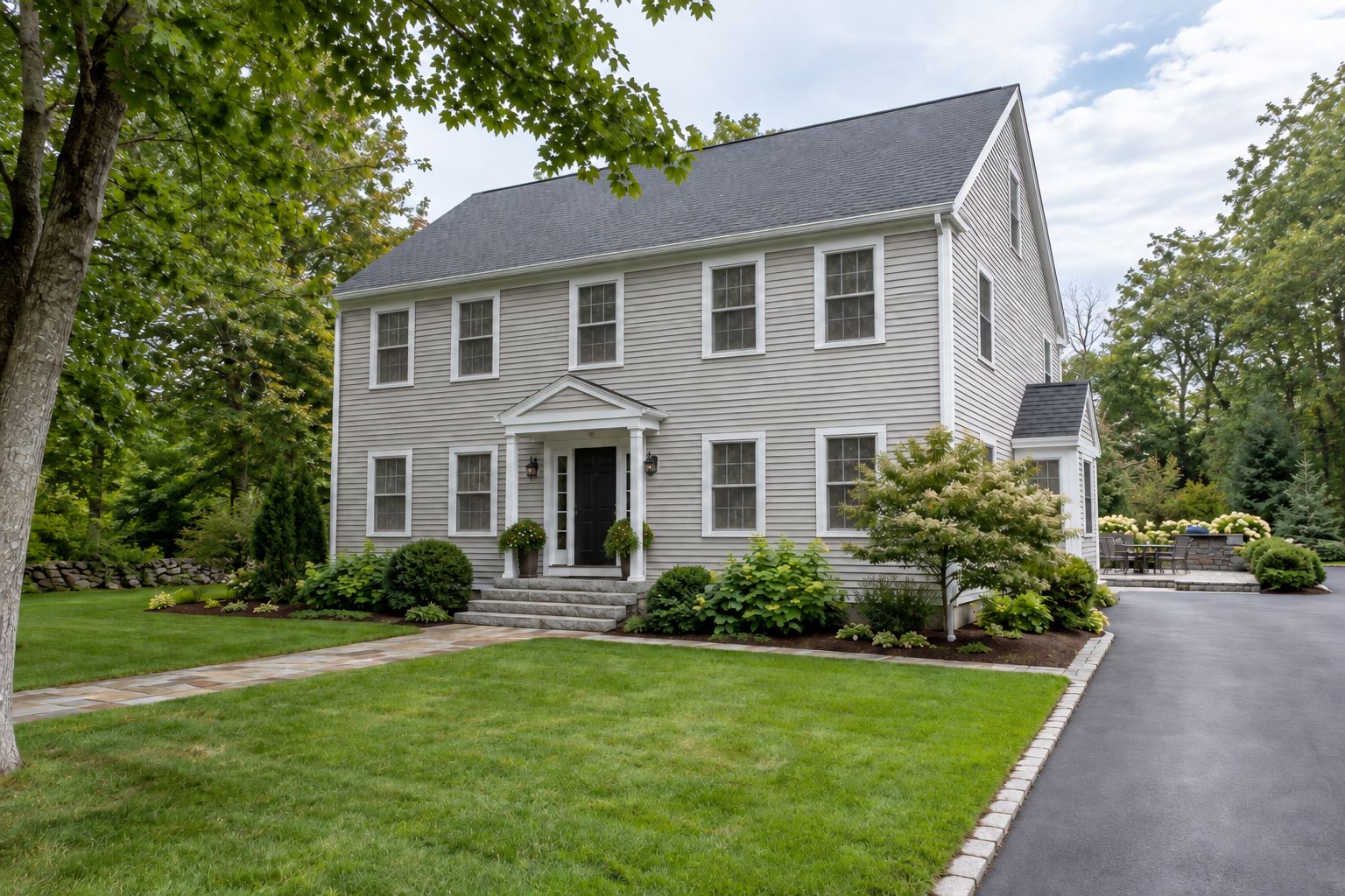 A New Hampshire colonial with dull, filmy windows